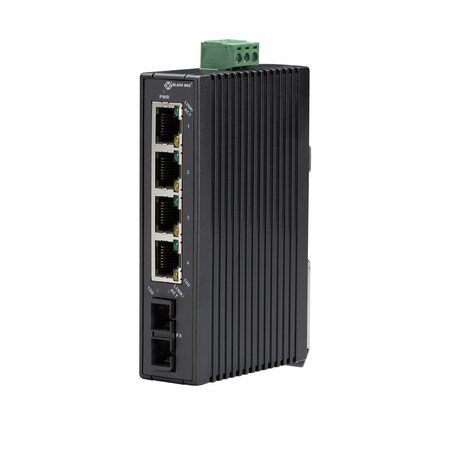 Black Box Hardened Mini Industrial Switch, 5-Port, LBH120A-H-SC